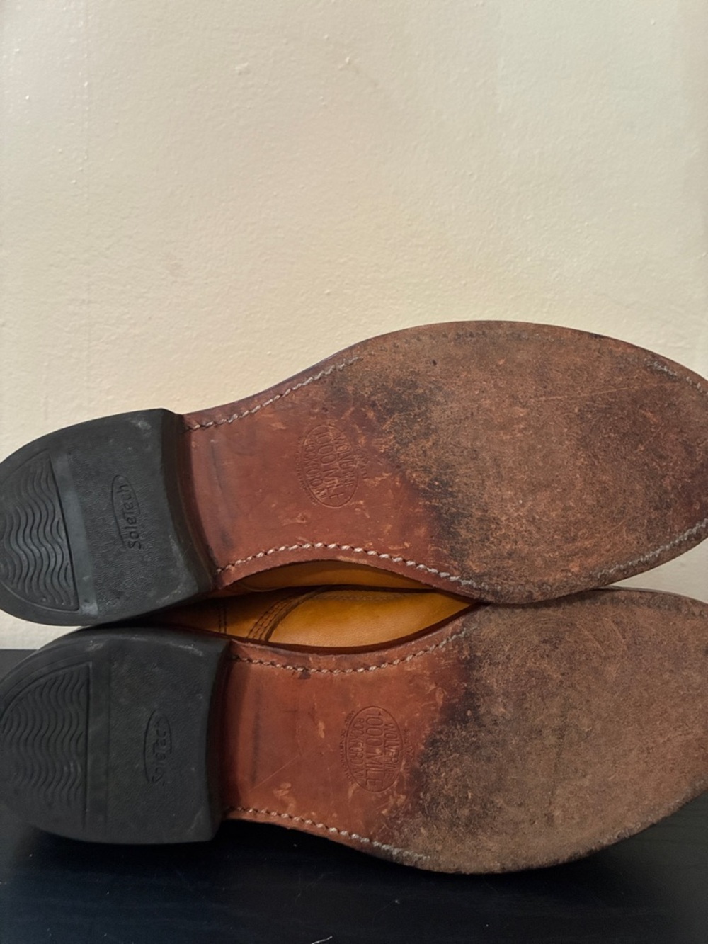 Wolverine Addison Men's 1000 Mile Wingtip Boots in Tan - Picture 7 of 8